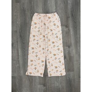 Wide Leg  Pants Peach Orange Print Cupcake Comfy Soft Relaxed Fit Wild Fable S